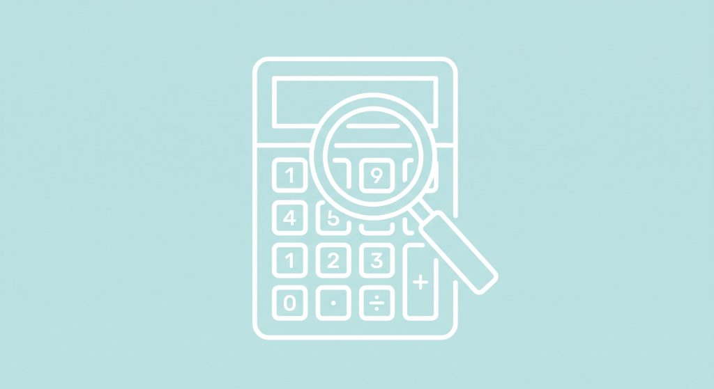 Verificar los cálculos contra la fuente original antes de usar la herramienta Icono de lupa y check comprobando una fórmula clínica