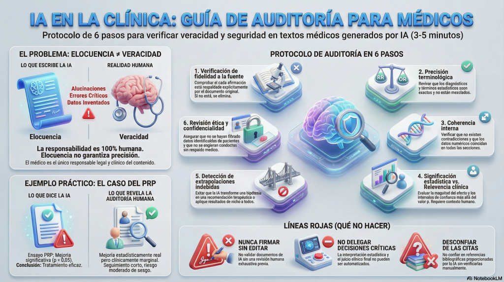 Auditar texto generado por IA en clínica